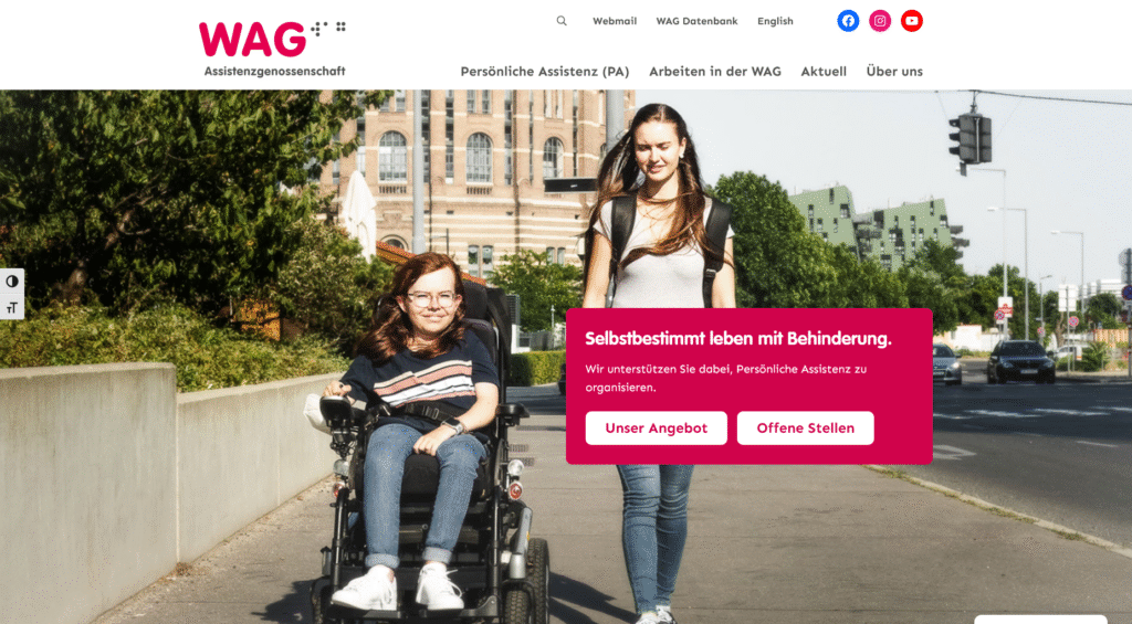 WAG Assistenzgenossenschaft Screenshot 2025