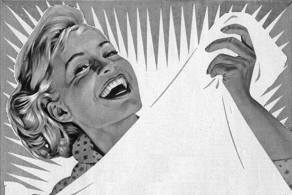 Waschmittel Inserat - Frau mit Wäsche